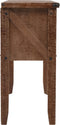 vidaXL - Wandtafel - 131x35,5x75 - cm - massief - vurenhout - bruin