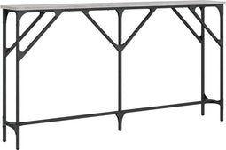 vidaXL - Wandtafel - 140x23x75 - cm - bewerkt - hout - grijs - sonoma