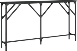 vidaXL - Wandtafel - 140x23x75 - cm - bewerkt - hout - zwart