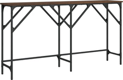 vidaXL - Wandtafel - 140x29x75 - cm - bewerkt - hout - bruin - eikenkleur