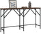 vidaXL - Wandtafel - 140x29x75 - cm - bewerkt - hout - bruin - eikenkleur