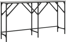 vidaXL - Wandtafel - 140x29x75 - cm - bewerkt - hout - grijs - sonoma - eikenkleurig
