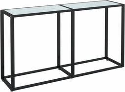 vidaXL - Wandtafel - 140x35x75,5 - cm - gehard - glas - witmarmerkleurig