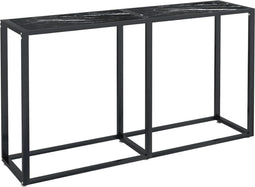 vidaXL - Wandtafel - 140x35x75,5 - cm - gehard - glas - zwartmarmerkleurig