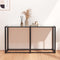 vidaXL - Wandtafel - 140x35x75,5 - cm - gehard - glas - witmarmerkleurig