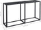 vidaXL - Wandtafel - 140x35x75,5 - cm - gehard - glas - zwartmarmerkleurig