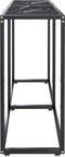 vidaXL - Wandtafel - 140x35x75,5 - cm - gehard - glas - zwartmarmerkleurig