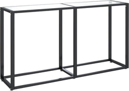 vidaXL - Wandtafel - 140x35x75,5 - cm - gehard - glas - transparant