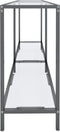 vidaXL - Wandtafel - 140x35x75,5 - cm - gehard - glas - transparant