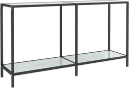 vidaXL - Wandtafel - 140x35x75,5 - cm - gehard - glas - wit