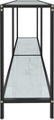 vidaXL - Wandtafel - 140x35x75,5 - cm - gehard - glas - wit