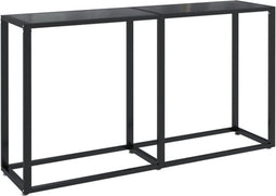 vidaXL - Wandtafel - 140x35x75,5 - cm - gehard - glas - zwart