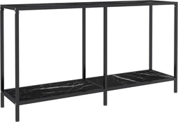vidaXL - Wandtafel - 140x35x75,5 - cm - gehard - glas - zwart