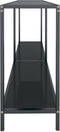 vidaXL - Wandtafel - 140x35x75,5 - cm - gehard - glas - zwart
