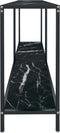 vidaXL - Wandtafel - 140x35x75,5 - cm - gehard - glas - zwart