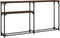 vidaXL - Wandtafel - 145x22,5x75 - cm - bewerkt - hout - bruin - eikenkleur