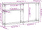 vidaXL - Wandtafel - 145x22,5x75 - cm - bewerkt - hout - bruin - eikenkleur