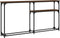 vidaXL - Wandtafel - 145x22,5x75 - cm - bewerkt - hout - bruin - eikenkleur