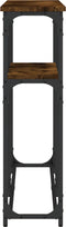 vidaXL - Wandtafel - 145x22,5x75 - cm - bewerkt - hout - gerookt - eikenkleurig