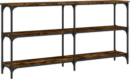 vidaXL - Wandtafel - 150x29x75 - cm - bewerkt - hout - gerookt - eikenkleurig