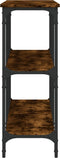 vidaXL - Wandtafel - 150x29x75 - cm - bewerkt - hout - gerookt - eikenkleurig