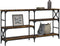 vidaXL - Wandtafel - 150x29x76,5 - cm - bewerkt - hout - gerookt - eikenkleurig