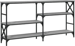 vidaXL - Wandtafel - 150x29x76,5 - cm - bewerkt - hout - grijs - sonoma - eikenkleurig