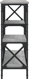 vidaXL - Wandtafel - 150x29x76,5 - cm - bewerkt - hout - grijs - sonoma - eikenkleurig