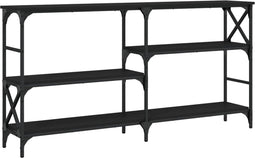 vidaXL - Wandtafel - 150x29x76,5 - cm - bewerkt - hout - zwart