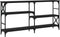 vidaXL - Wandtafel - 150x29x76,5 - cm - bewerkt - hout - zwart