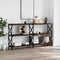 vidaXL - Wandtafel - 156x28x80,5 - cm - bewerkt - hout - bruin - eikenkleur