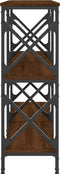 vidaXL - Wandtafel - 156x28x80,5 - cm - bewerkt - hout - bruin - eikenkleur