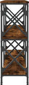 vidaXL - Wandtafel - 156x28x80,5 - cm - bewerkt - hout - gerookt - eikenkleurig