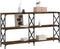 vidaXL - Wandtafel - 156x28x80,5 - cm - bewerkt - hout - gerookt - eikenkleurig