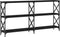 vidaXL - Wandtafel - 156x28x80,5 - cm - bewerkt - hout - zwart