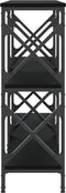 vidaXL - Wandtafel - 156x28x80,5 - cm - bewerkt - hout - zwart