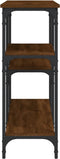 vidaXL - Wandtafel - 160x29x75 - cm - bewerkt - hout - bruin - eikenkleur