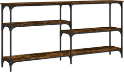 vidaXL - Wandtafel - 160x29x75 - cm - bewerkt - hout - gerookt - eikenkleurig