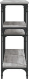 vidaXL - Wandtafel - 160x29x75 - cm - bewerkt - hout - grijs - sonoma - eikenkleurig