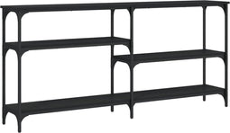 vidaXL - Wandtafel - 160x29x75 - cm - bewerkt - hout - zwart