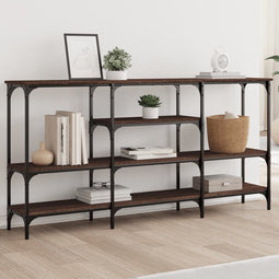 vidaXL - Wandtafel - 160x29x80 - cm - bewerkt - hout - bruin - eikenkleur