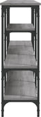 vidaXL - Wandtafel - 160x29x80 - cm - bewerkt - hout - grijs - sonoma - eikenkleurig