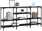 vidaXL - Wandtafel - 160x29x80 - cm - bewerkt - hout - zwart