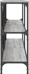vidaXL - Wandtafel - 160x30x75 - cm - bewerkt - hout - en - ijzer - grijs - sonoma - eiken