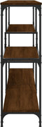 vidaXL - Wandtafel - 160x32x95 - cm - bewerkt - hout - bruin - eikenkleur