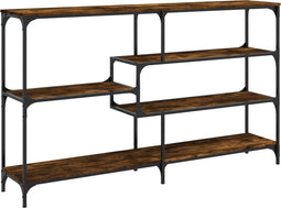 vidaXL - Wandtafel - 160x32x95 - cm - bewerkt - hout - gerookt - eikenkleurig