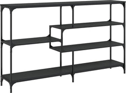 vidaXL - Wandtafel - 160x32x95 - cm - bewerkt - hout - zwart