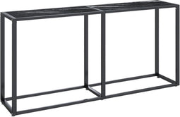 vidaXL - Wandtafel - 160x35x75,5 - cm - gehard - glas - zwartmarmerkleurig