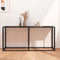 vidaXL - Wandtafel - 160x35x75,5 - cm - gehard - glas - zwartmarmerkleurig