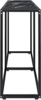 vidaXL - Wandtafel - 160x35x75,5 - cm - gehard - glas - zwartmarmerkleurig